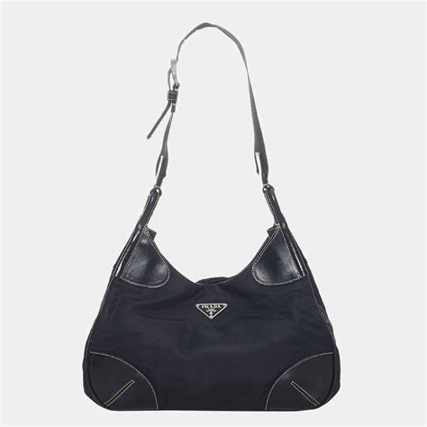 prada black tessuto shoulder bag|prada shoulder bag price.